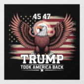 トランプ 第45代 第47代 大統領 フラッグ 2025 鯲 アメリカ  ウィンドウサイン (シート)