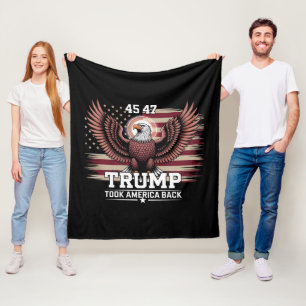 トランプ 第45代 第47代 大統領 フラッグ 2025 鯲 アメリカ  フリースブランケット