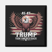 トランプ 第45代 第47代 大統領 フラッグ 2025 鯲 アメリカ  マグネット (正面)