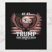 トランプ 第45代 第47代 大統領 フラッグ 2025 鯲 アメリカ  ワインラベル (シングルラベル)