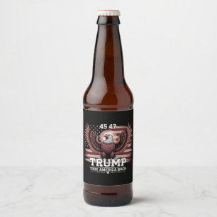 トランプ 第45代 第47代 大統領 フラッグ 2025 鷲 アメリカ ビールラベル