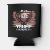トランプ 第45代 第47代 大統領 フラッグ 2025 鷲 アメリカ  缶クーラー (正面)