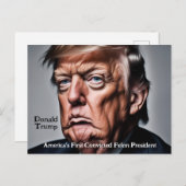 トランプ：米国初の有罪判決を受けたフェロン大統領 ポストカード (正面/裏面)