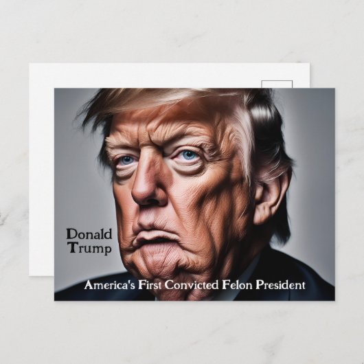 トランプ：米国初の有罪判決を受けたフェロン大統領 ポストカード (正面/裏面)
