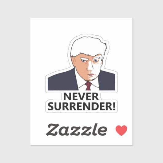 トランプ 絶対降伏しない マグショット シール (シート)