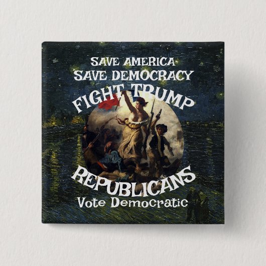 トランプ 缶バッジ (正面)