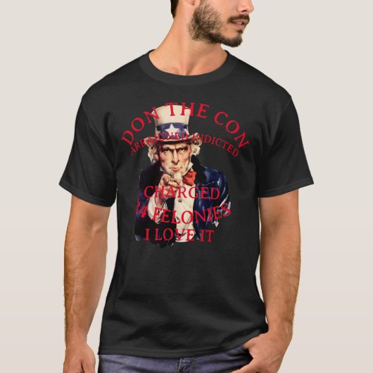 トランプ 詐欺師 ドン 起訴 告発 2025 Tシャツ (正面)