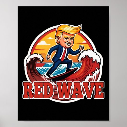トランプ 赤い波 共和党 ポスター (正面)