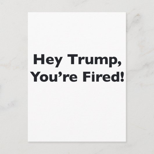 トランプ、辞めろ！ ポストカード (正面)