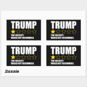 トランプ - 過度にファシスト的 購入はおすすめしません 長方形シール (シート)