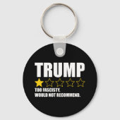 トランプ - 過度にファシスト的、非推奨 キーホルダー (裏面)