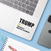トランプ - 過度にファシスト的、非推奨 シール (ノートパソコンとiPhone)
