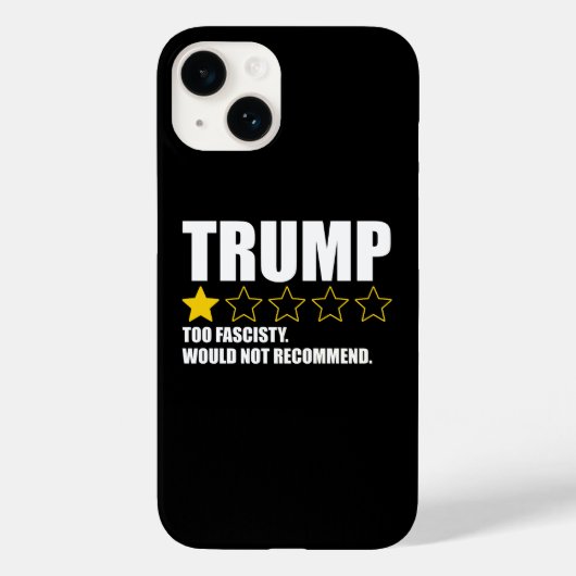 トランプ - 過度にファシスト的、非推奨 Case-Mate iPhoneケース (裏面)