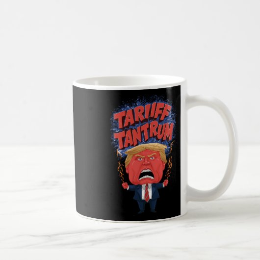 トランプ 関税 大暴れ バイラル グラフィック コーヒーマグカップ (右)