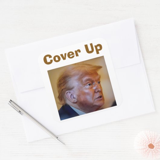 トランプ/隠蔽ステッカー スクエアシール (封筒)
