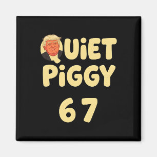 トランプ 静かなピギー おもしろい ポリティカル ミーム ブタ好き O マグネット