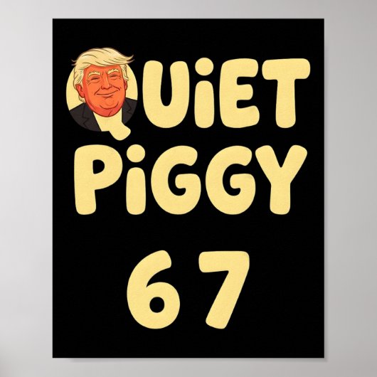 トランプ 静かな 豚 Funny 政治 メーム ブタ好き O ポスター (正面)