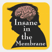 トランプ/非常識ステッカー スクエアシール (正面)