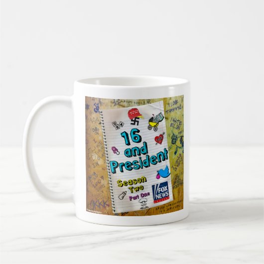 トランプ "16 と大統領" コーヒーマグ コーヒーマグカップ (左)