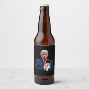 トランプ 2024年 猫 MAGA おもしろ トランプ 猫 ビールラベル