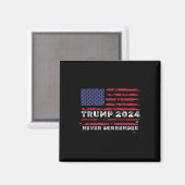トランプ、2024年Mのために大統領伝説を決して降伏しない マグネット (正面/裏面)