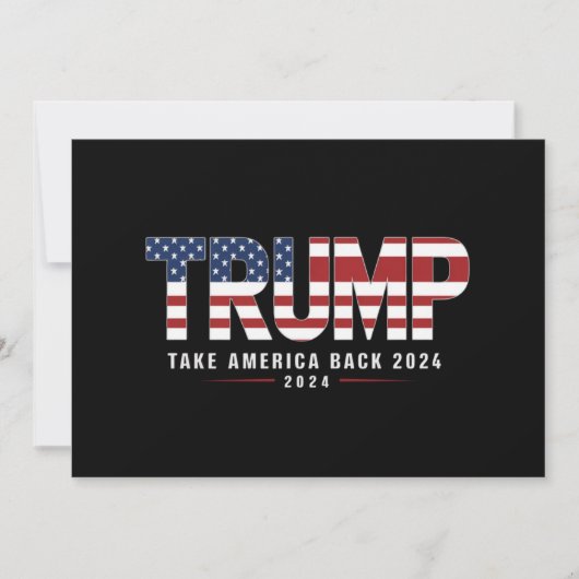 トランプ 2024 アメリカを取り戻せ アメリカ 2024 ギフト 招待状 (正面)