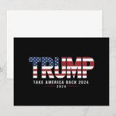 トランプ 2024 アメリカを取り戻せ アメリカ 2024 ギフト 招待状 (正面/裏面)