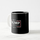 トランプ 2024 アメリカを取り戻せ ツートーンマグカップ (正面左)
