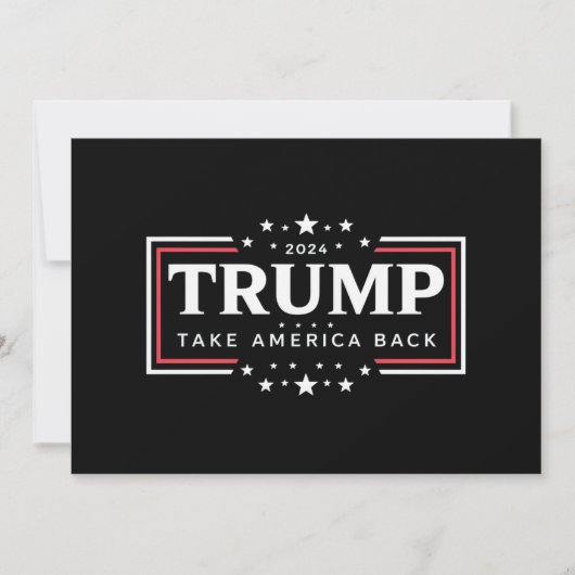 トランプ 2024 アメリカを取り戻せ 招待状 (正面)
