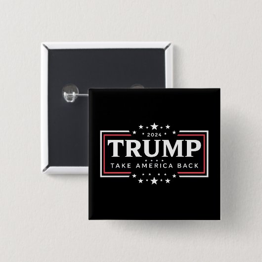 トランプ 2024 アメリカを取り戻せ 缶バッジ (正面&裏面)