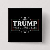 トランプ 2024 アメリカを取り戻せ 缶バッジ (正面)