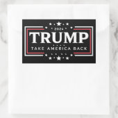 トランプ 2024 アメリカを取り戻せ 長方形シール (バッグ)