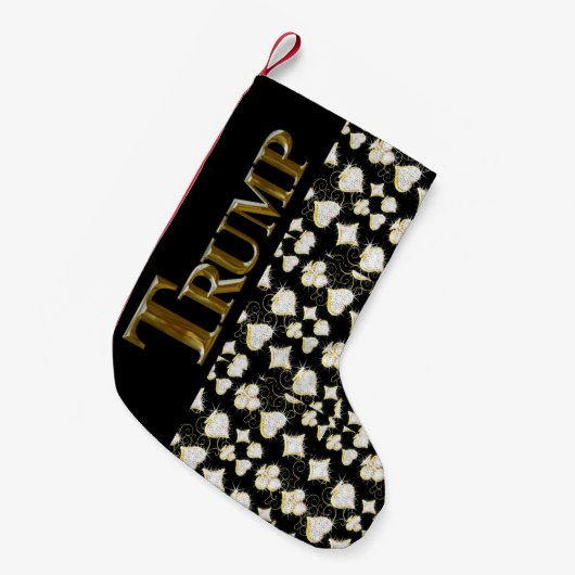 トランプ 2024 スモールクリスマスストッキング (正面 (吊り時))