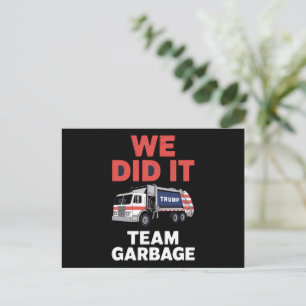 トランプ 2024 トラック ゴミ できた チームゴミ  ポストカード