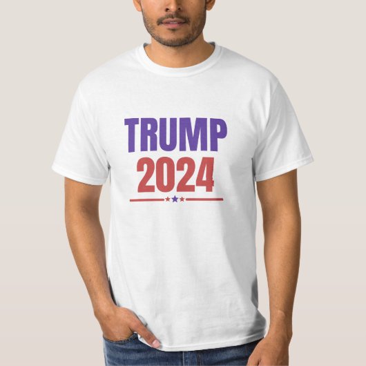 トランプ、2024、トランプ2024、トランプ2024トランプ2024 Tシャツ (正面)