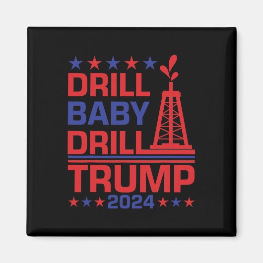 トランプ 2024 ドリル バイ3 マグネット (正面)