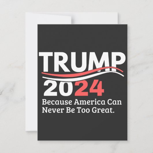 トランプ 2024 バンパーステッカー サンキューカード (正面)