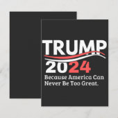 トランプ 2024 バンパーステッカー サンキューカード (正面/裏面)