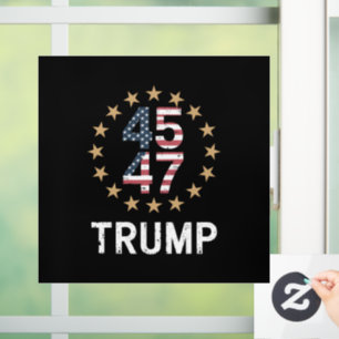 トランプ 2024 フラッグ アメリカを取り戻せ トランプ 45 47 ウィンドウサイン