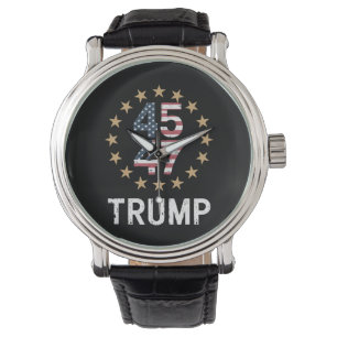 トランプ 2024 フラッグ アメリカを取り戻せ トランプ 45 47 腕時計