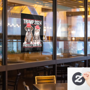 トランプ 2024 ペットを守ろう 猫 犬 MAGA ウィンドウサイン