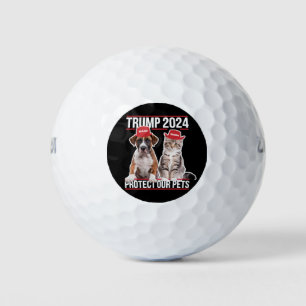 トランプ 2024 ペットを守ろう 猫 犬 MAGA ゴルフボール