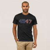 トランプ 2024 ヴィンテージ 45 47 大統領 アメリカ国旗 Tシャツ (正面フル)