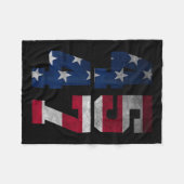 トランプ 2024 大統領候補 米国旗 フリースブランケット (正面(横))