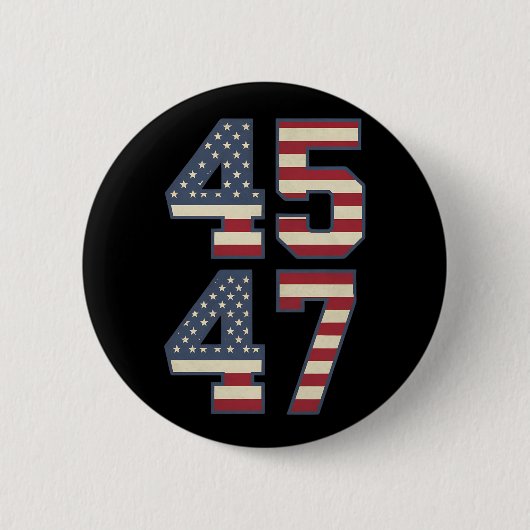 トランプ 2024 大統領 45 47 アメリカ USA ヴィンテージ 缶バッジ (正面)