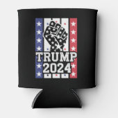 トランプ 2024 拳 不法 山師 J.D.ヴァンス 2024 缶クーラー (正面)