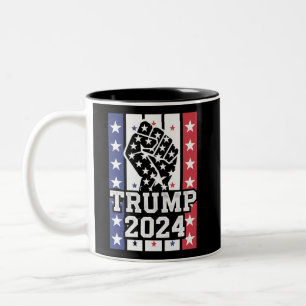 トランプ 2024 拳 不良 田舎者 J.D.ヴァンス 2024 ツートーンマグカップ