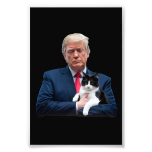 トランプ 2024 猫 MAGA 笑 トランプ 猫 フォトプリント