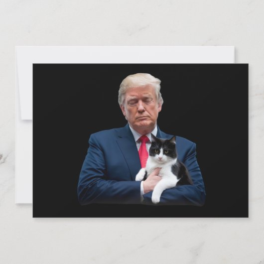 トランプ 2024 猫 MAGA 笑 トランプ 猫 招待状 (正面)