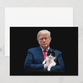 トランプ 2024 猫 MAGA 笑 トランプ 猫 招待状 (正面/裏面)